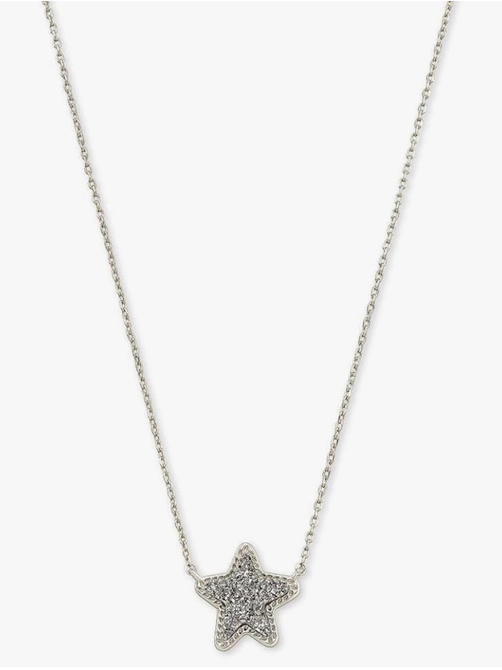 Kendra Scott Silver Short Pavé Star Pendant Necklace